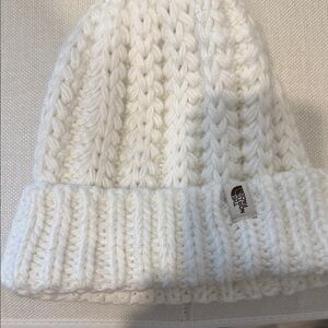 The North Face  White Cable Knit Beanie